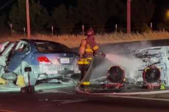 Fiery Highway 4 crash in Brentwood kills 2
