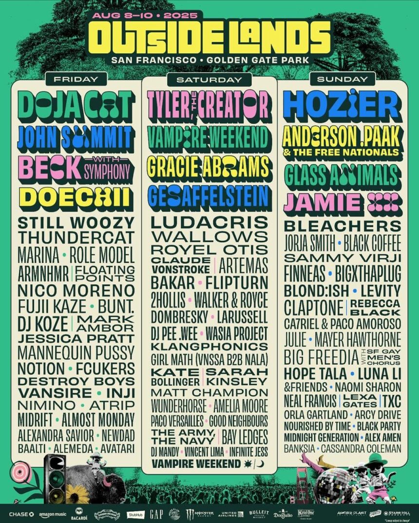 Unleash the Magic: Outside Lands Festival is Back in San Francisco’s Golden Gate Park!